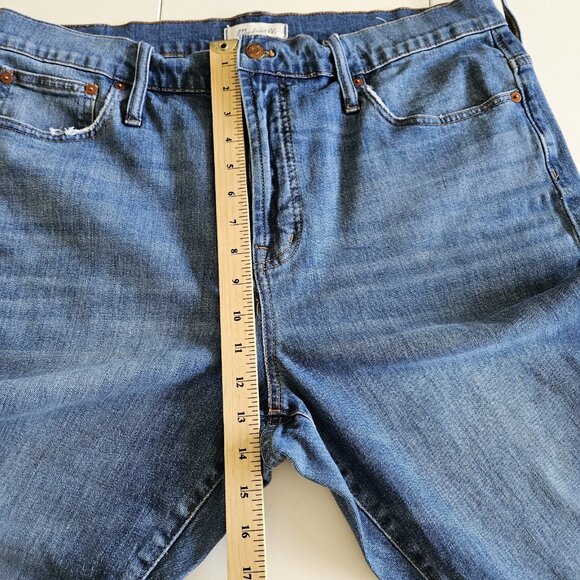 Madewell Jeans Womens 34 Blue Denim The Perfect Vintage Crop Jean Stretch Grunge - Picture 5 of 16